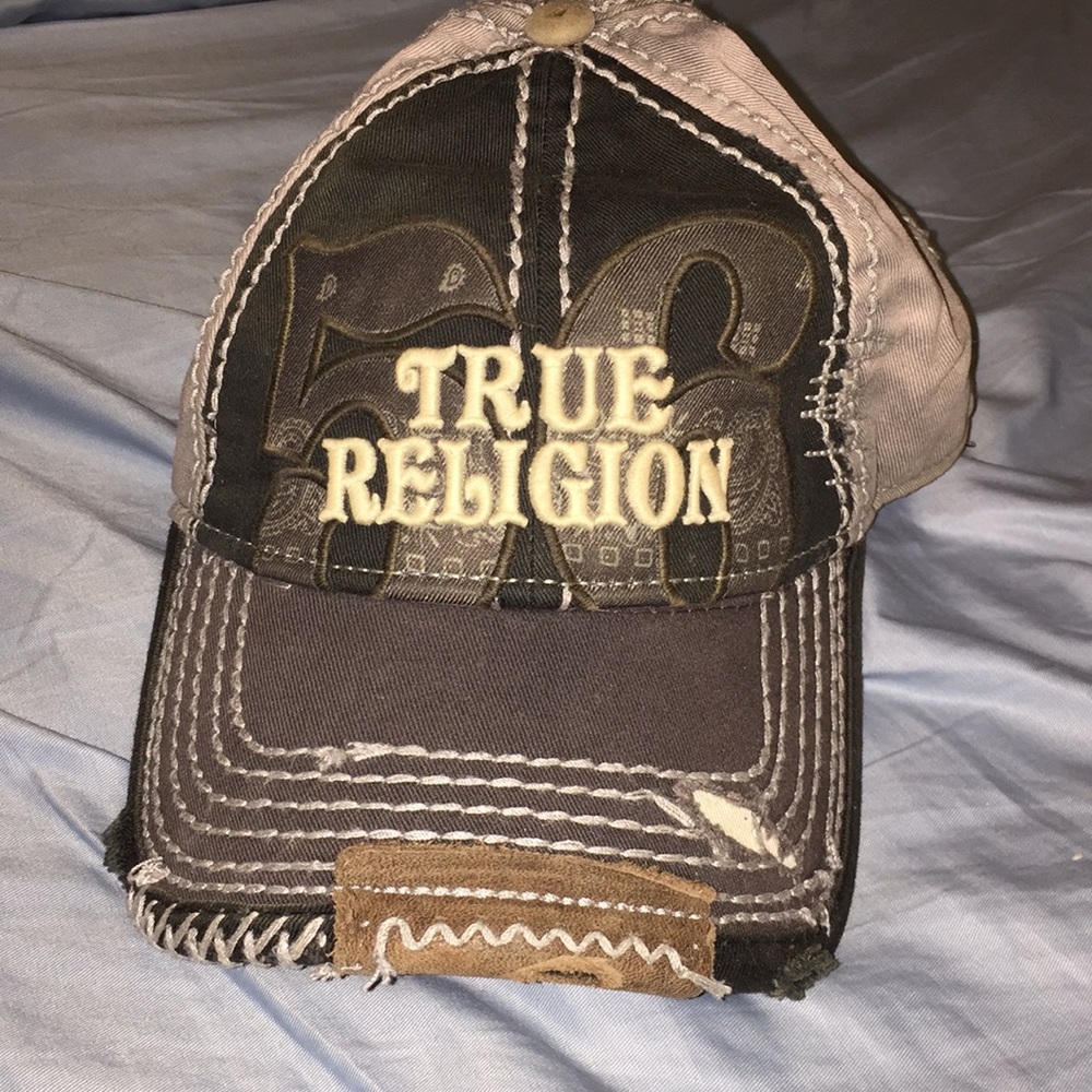 AUTHENTIC Distressed True Religion baseball cap